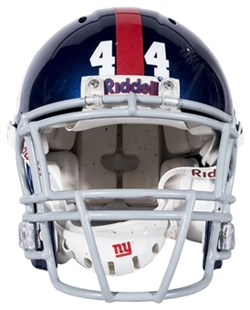 2007 Ahmad Bradshaw Game Used Super Bowl XLII New York Giants Helmet (Resolution Photo Match)